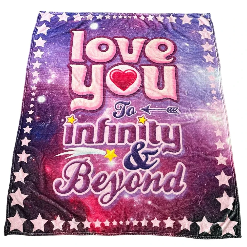 Love You To Infinity & Beyond Snuggle Hugs Fleece Blanket 49